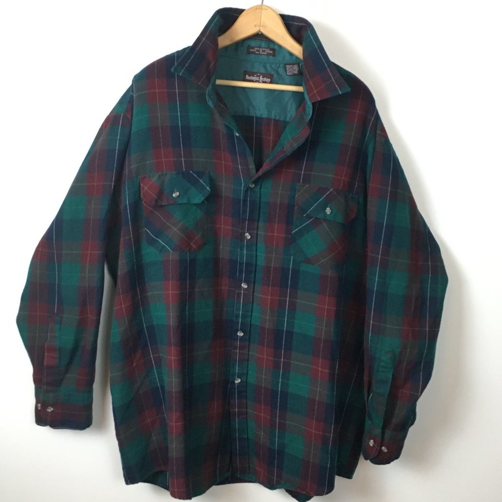 Vintage Lumberjack Plaid Flannel Workshirt